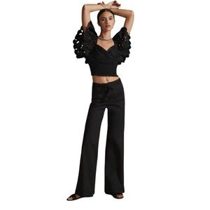 Maeve x Anthropologie - Black Wide-Leg Dress Pants Sz 10